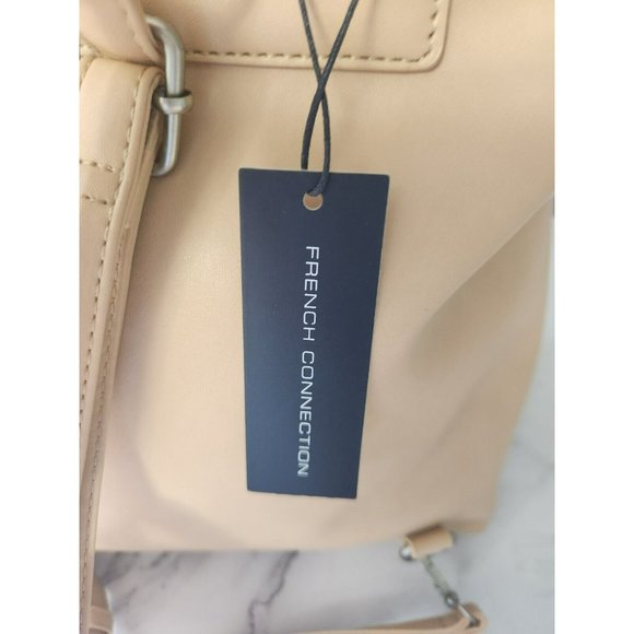 NEW French Connection Women's Elise Convertible Faux Leather Backpack, Camel NWT - Picture 7 of 8